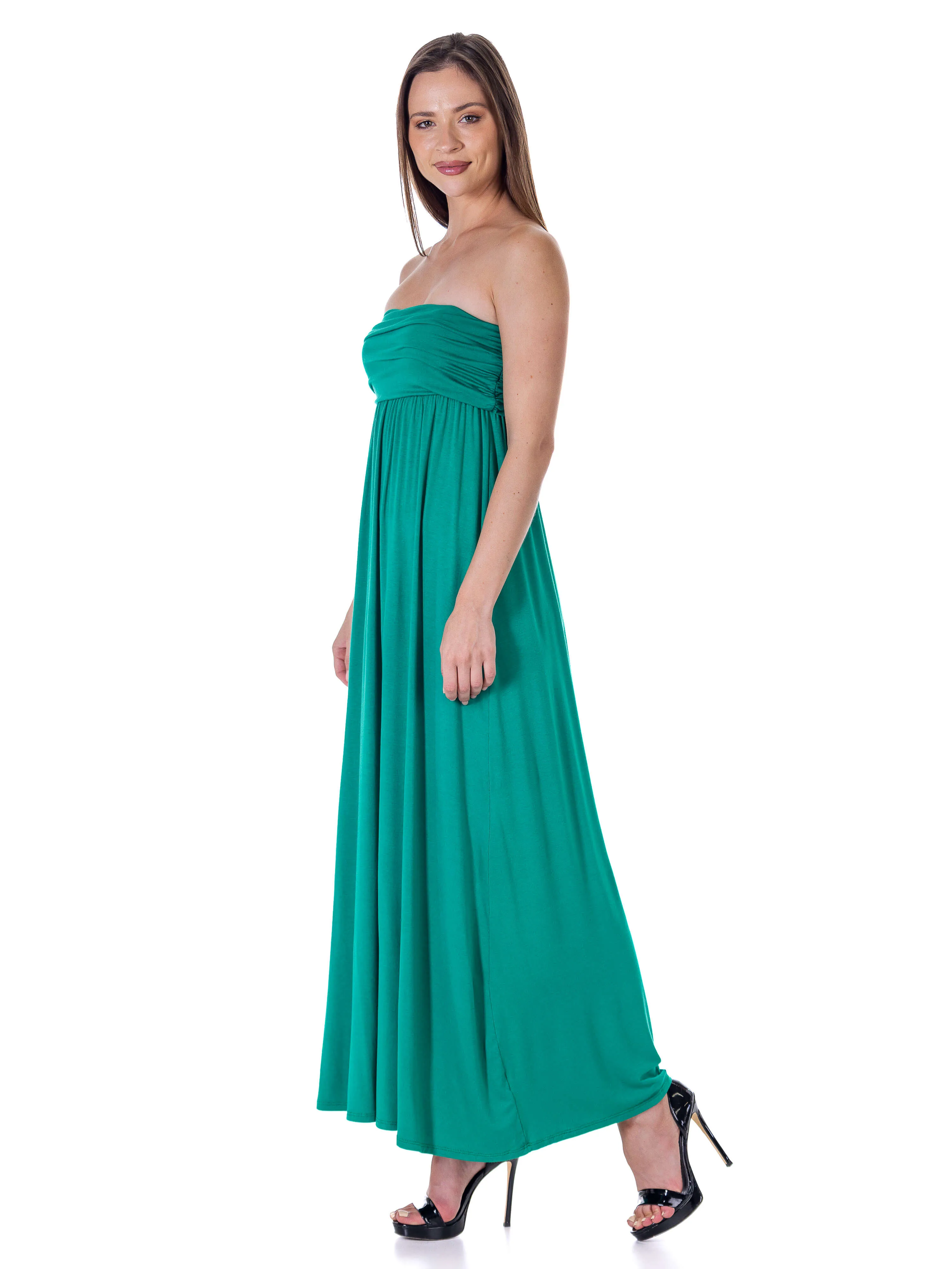 Strapless Empire Waist Maxi Dress