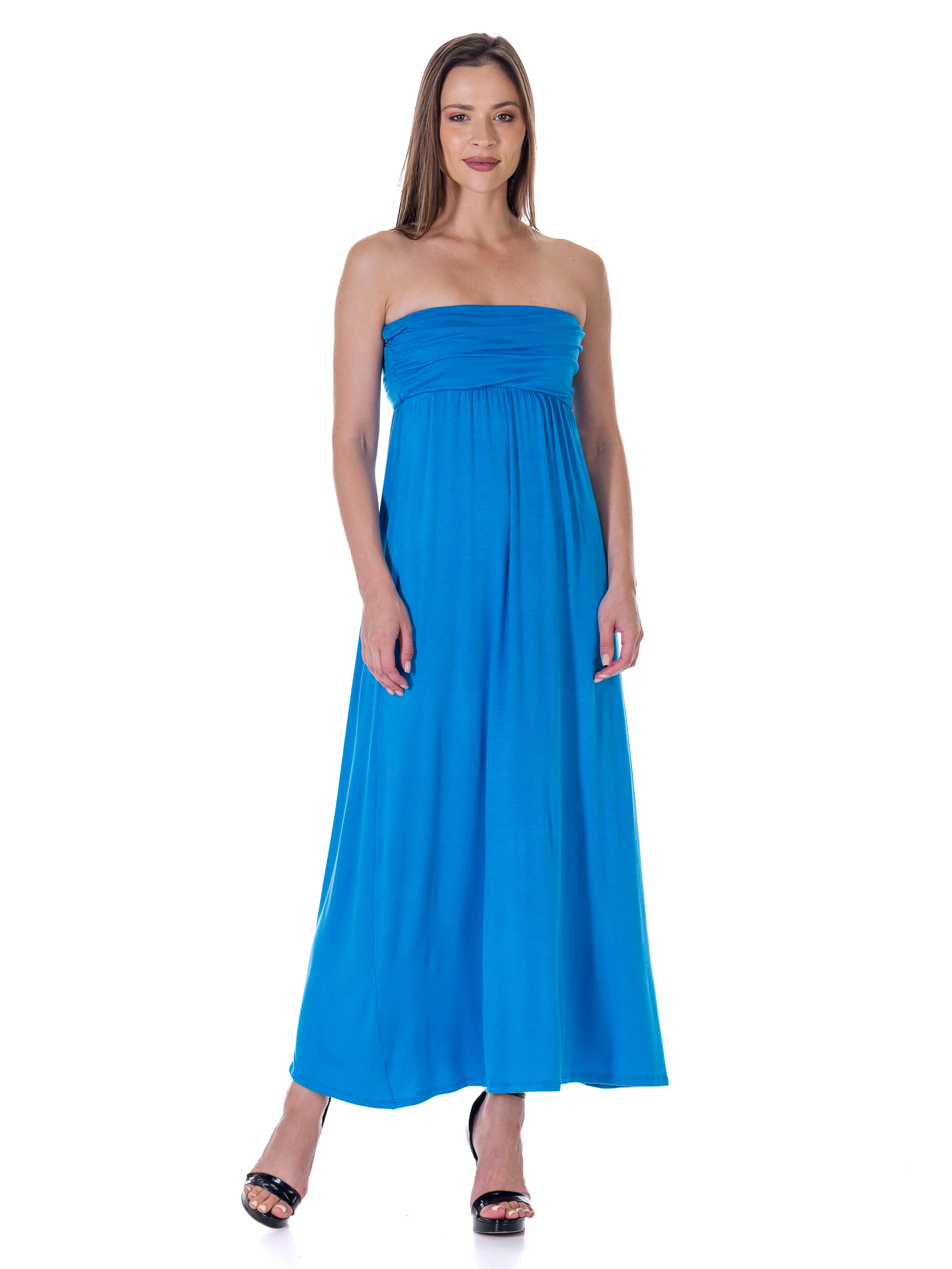 Strapless Empire Waist Maxi Dress