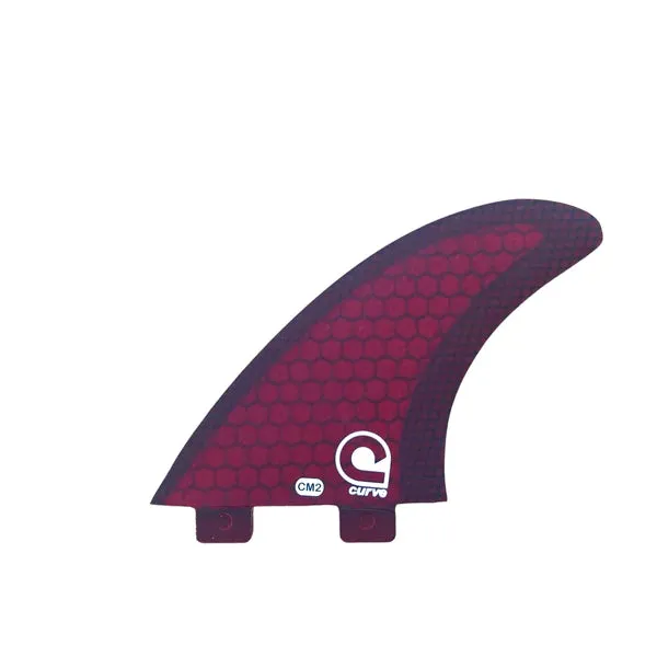 Surfboard Fins CM2 Dual Tab Thruster - CARBON MESH