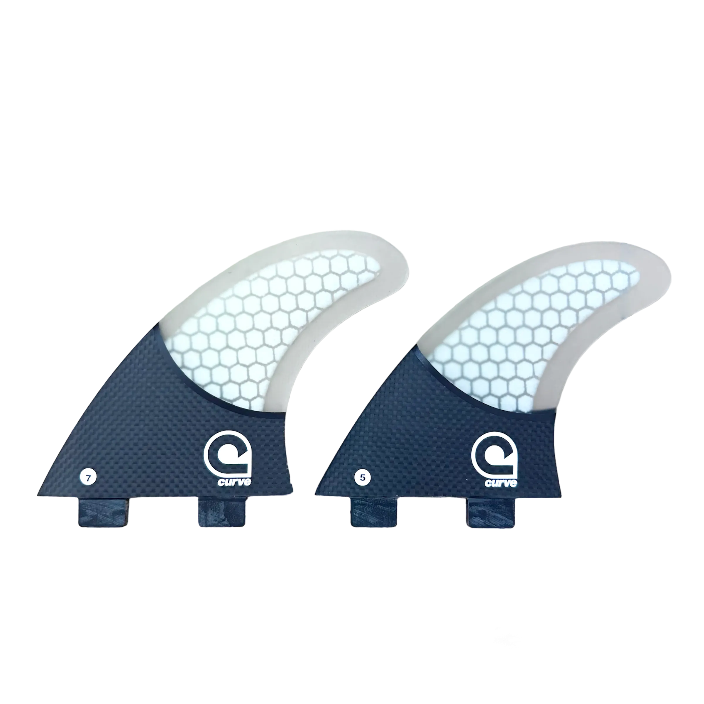 Surfboard Fins L Quad Dual Tab - CARBON BASE