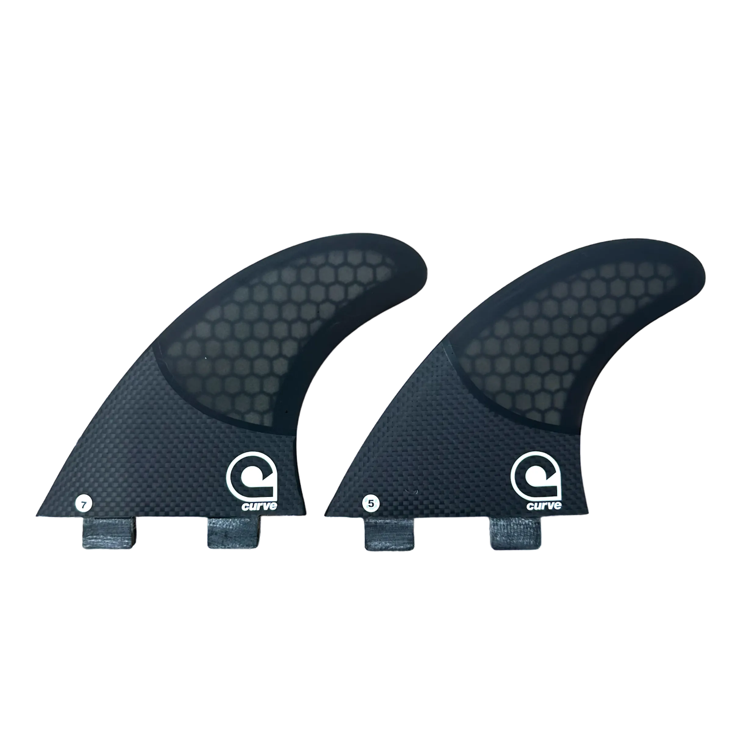 Surfboard Fins L Quad Dual Tab - CARBON BASE