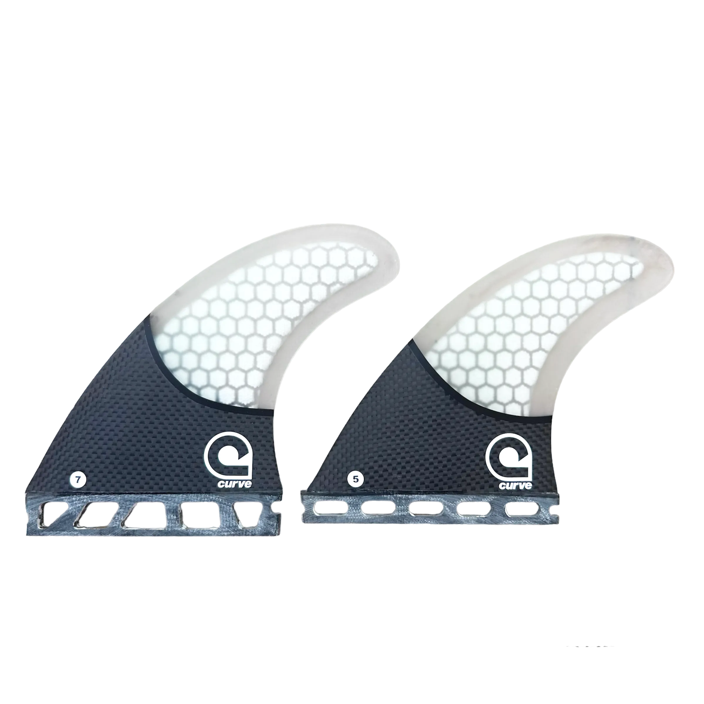 Surfboard Fins L Quad Single Tab - CARBON BASE