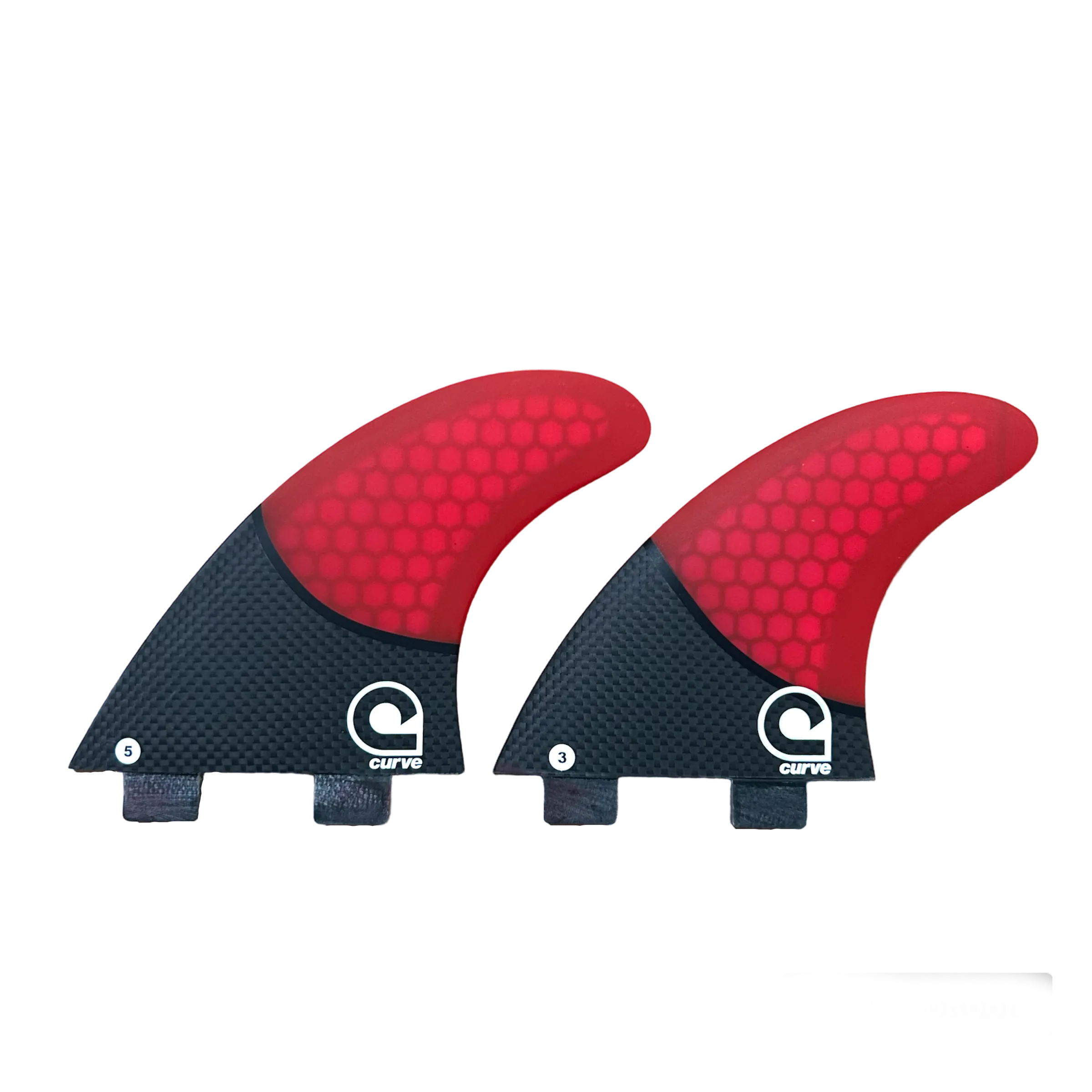 Surfboard Fins M Quad Dual Tab - CARBON BASE