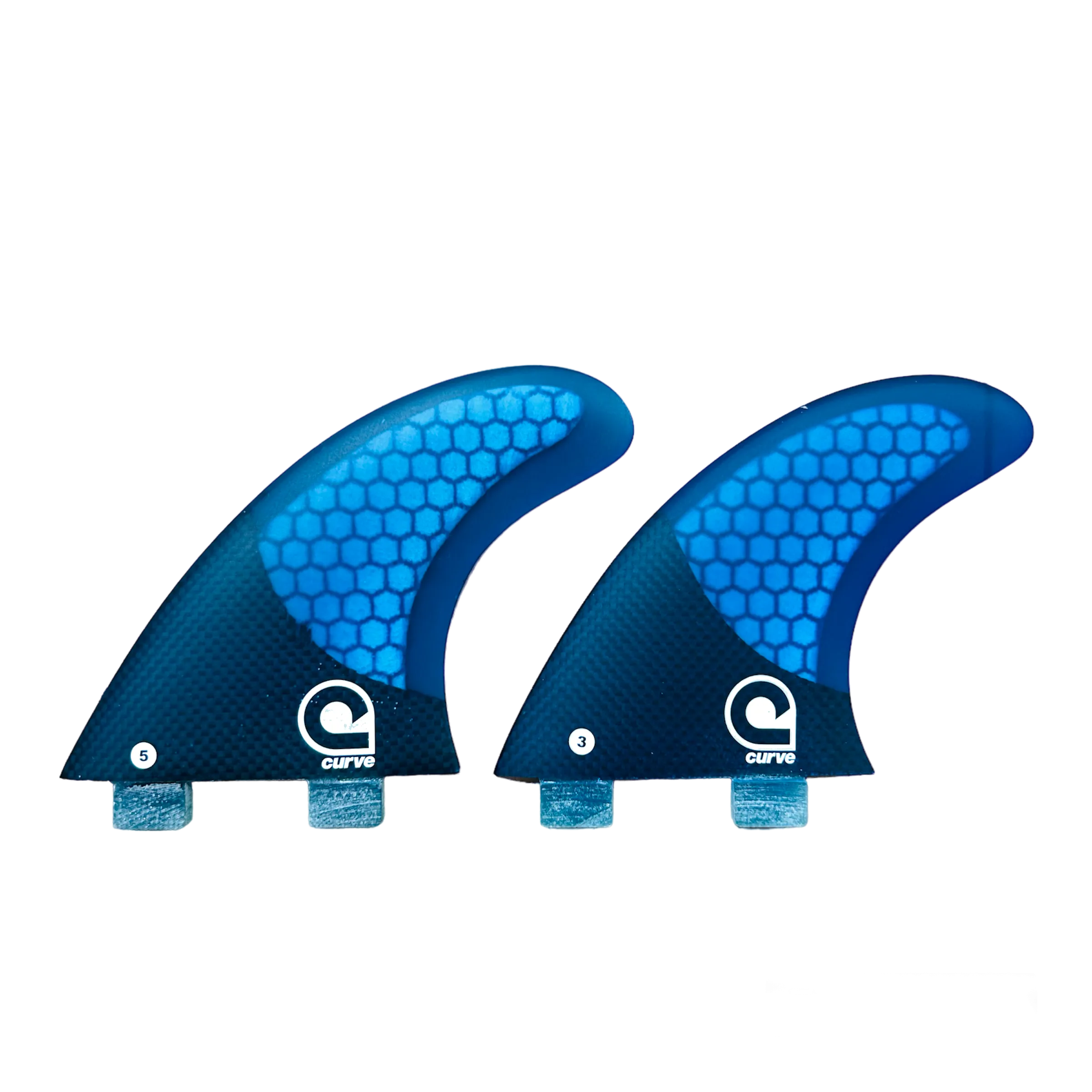 Surfboard Fins M Quad Dual Tab - CARBON BASE