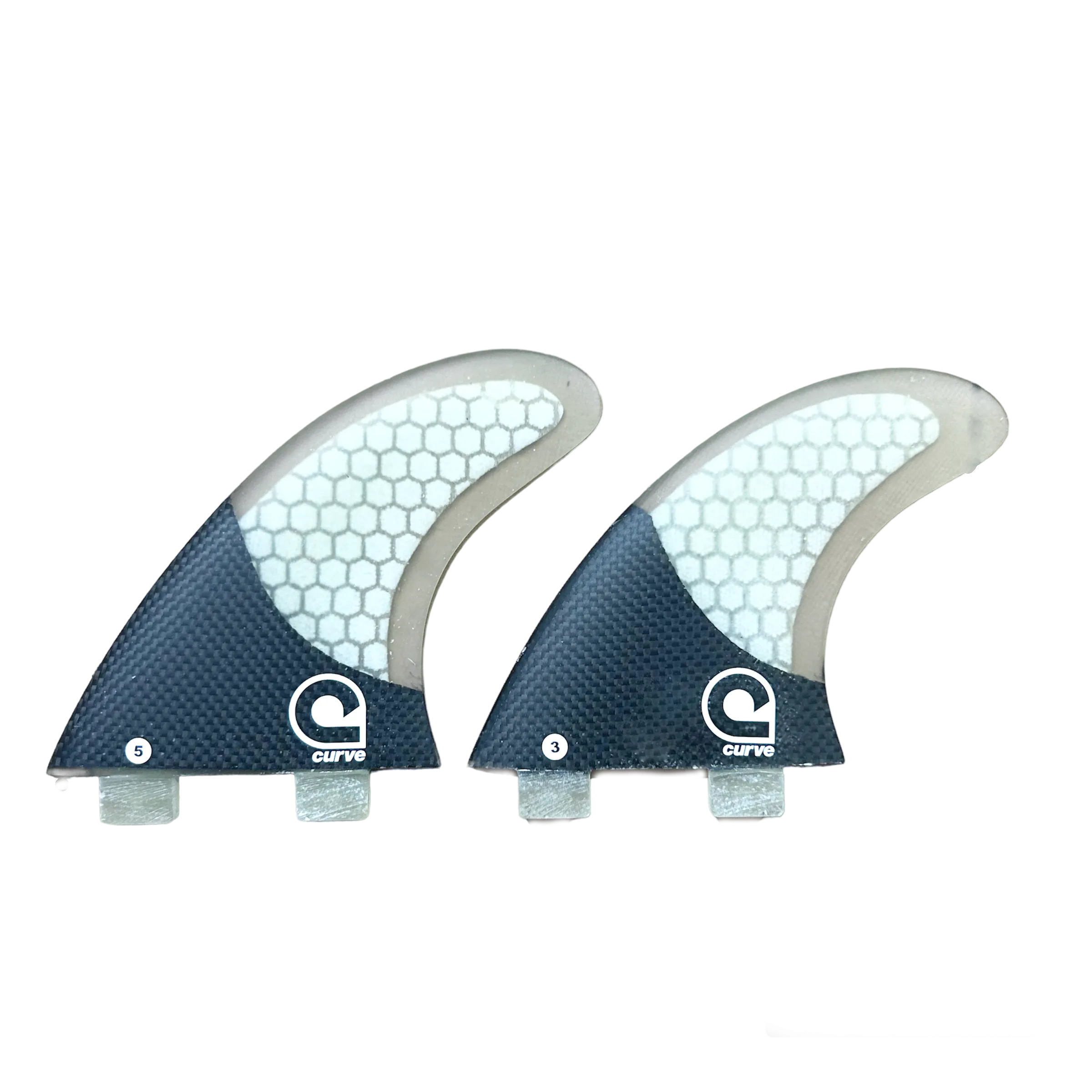 Surfboard Fins M Quad Dual Tab - CARBON BASE