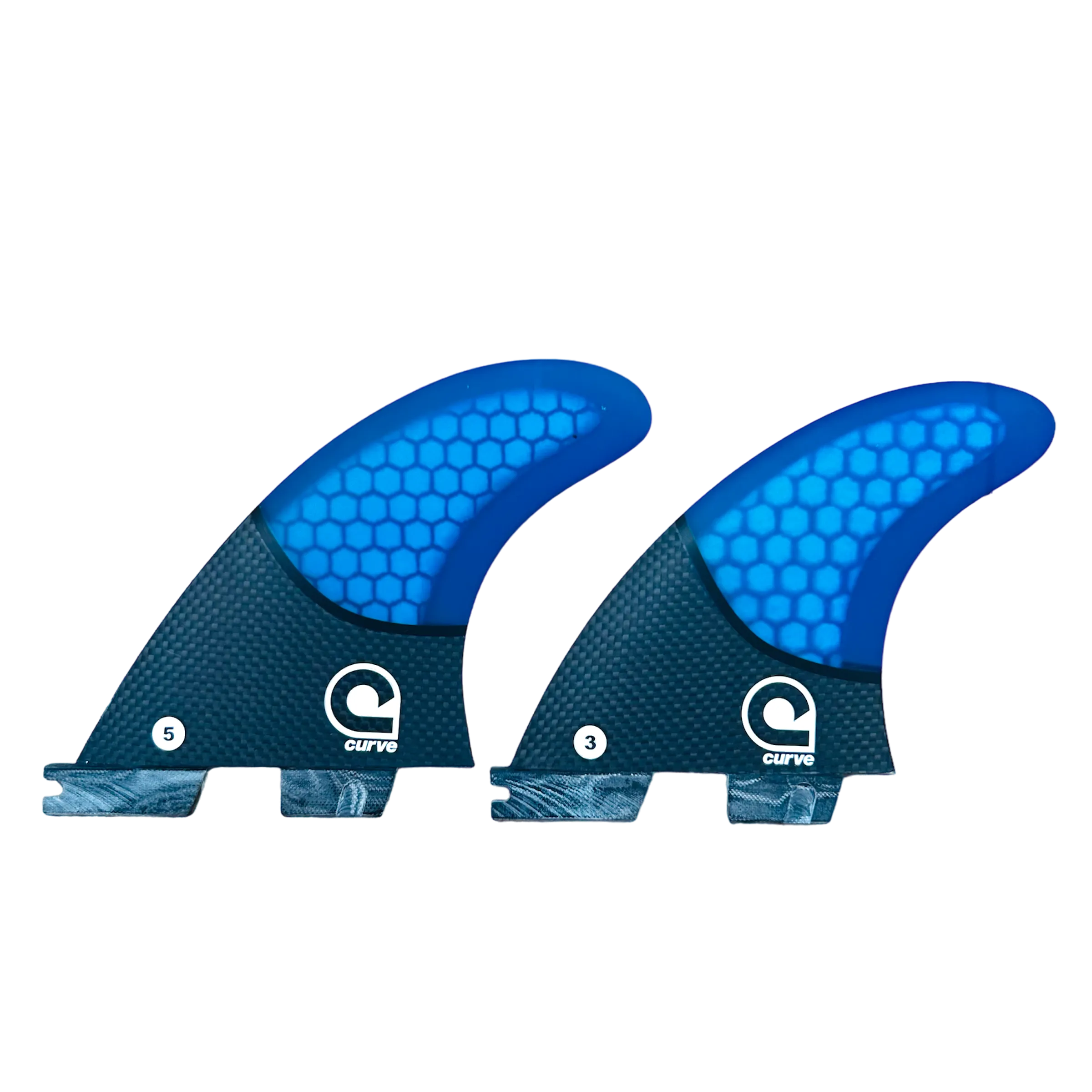 Surfboard Fins M Quad Dual Tab "II" - CARBON BASE