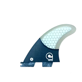 Surfboard Fins M Quad Dual Tab "II" - CARBON BASE