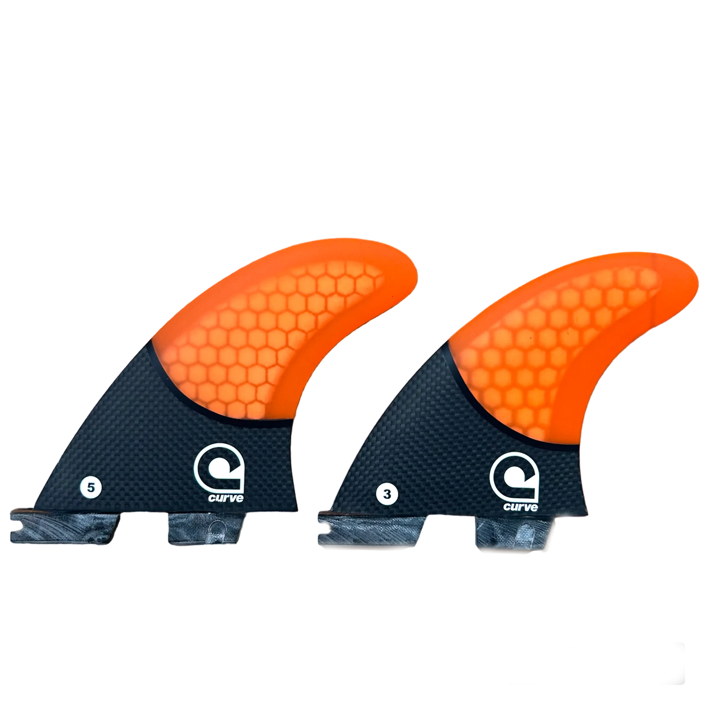 Surfboard Fins M Quad Dual Tab "II" - CARBON BASE