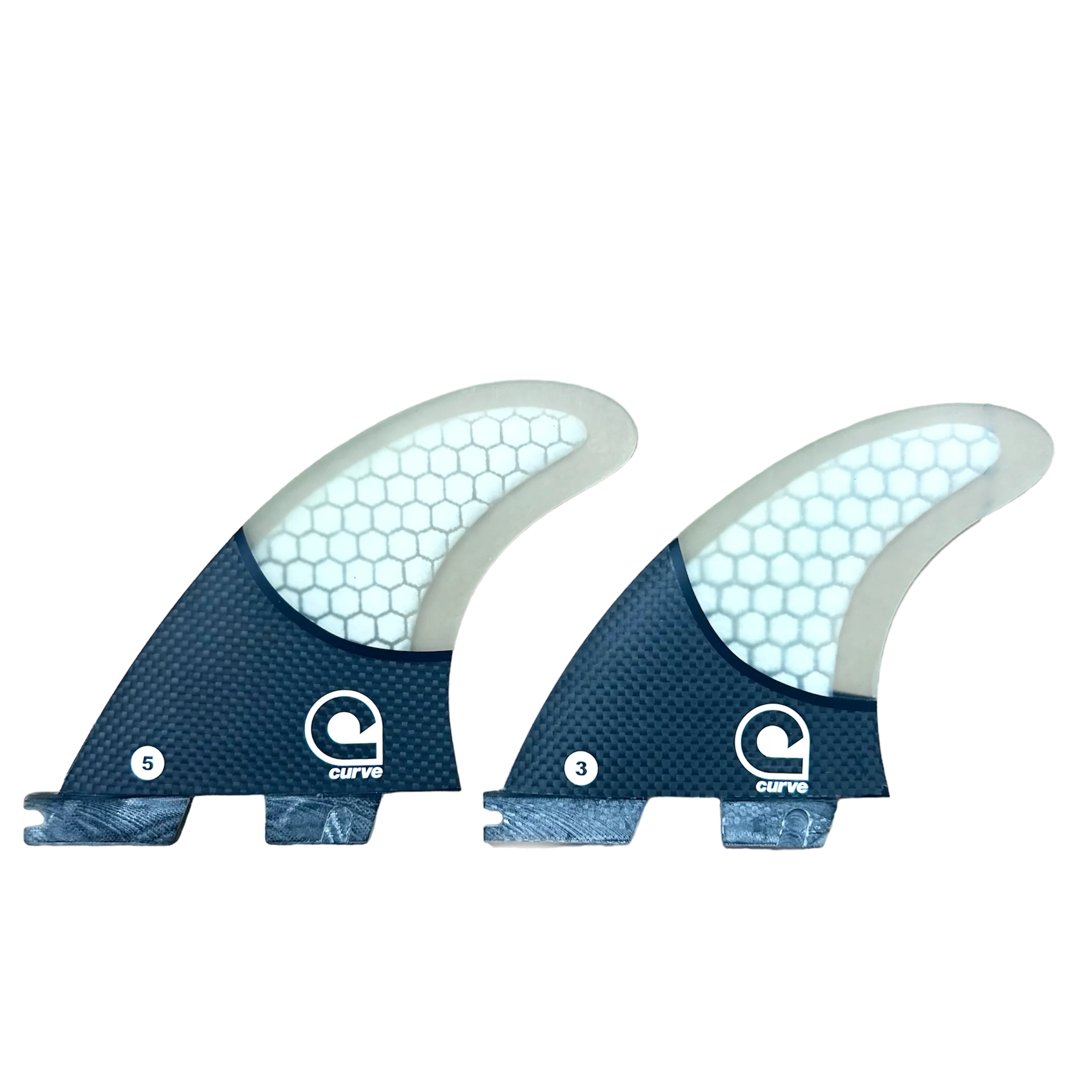 Surfboard Fins M Quad Dual Tab "II" - CARBON BASE