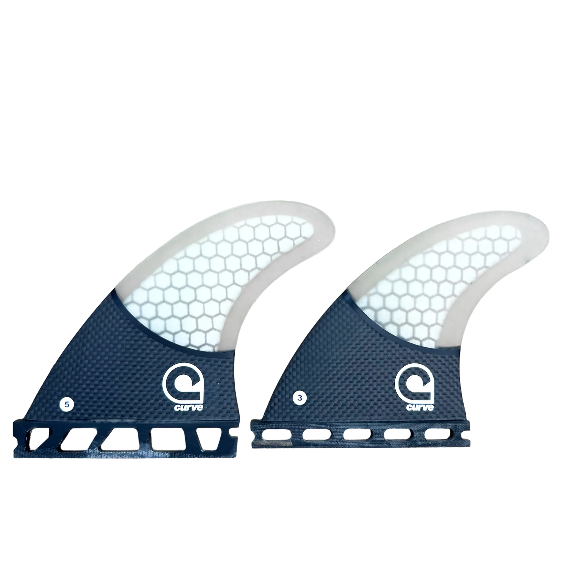 Surfboard Fins M Quad Single Tab - CARBON BASE