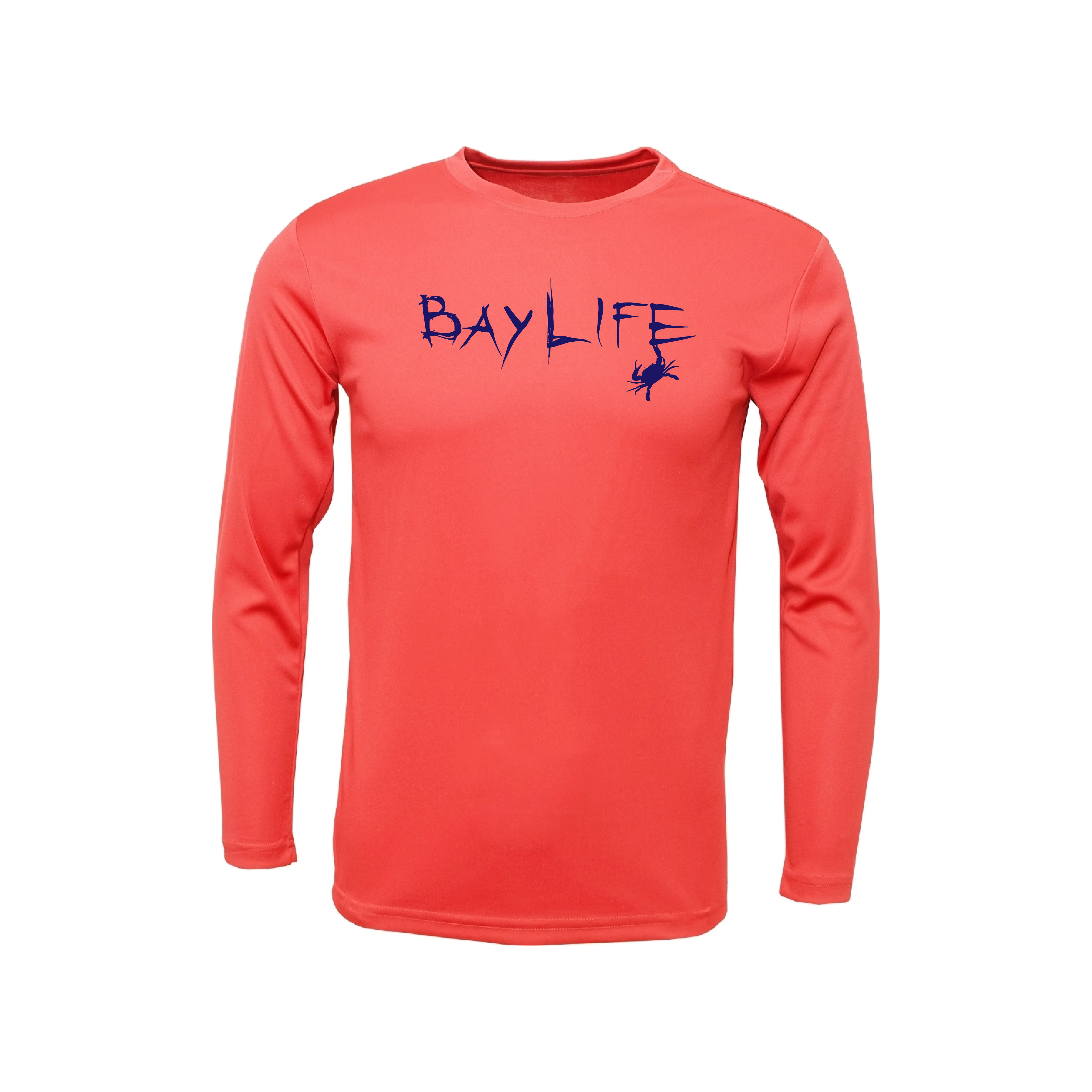 The Chesapeake | Youth Performance Long Sleeve | Neon Coral