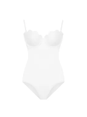 The Contour Swimsuit - Ivory Honeycomb