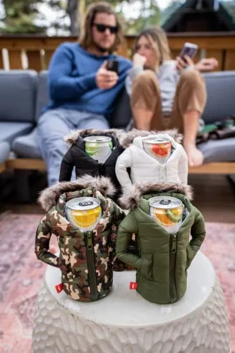 The Pahka Beverage Parka, Insulated Skinny Can Cooler