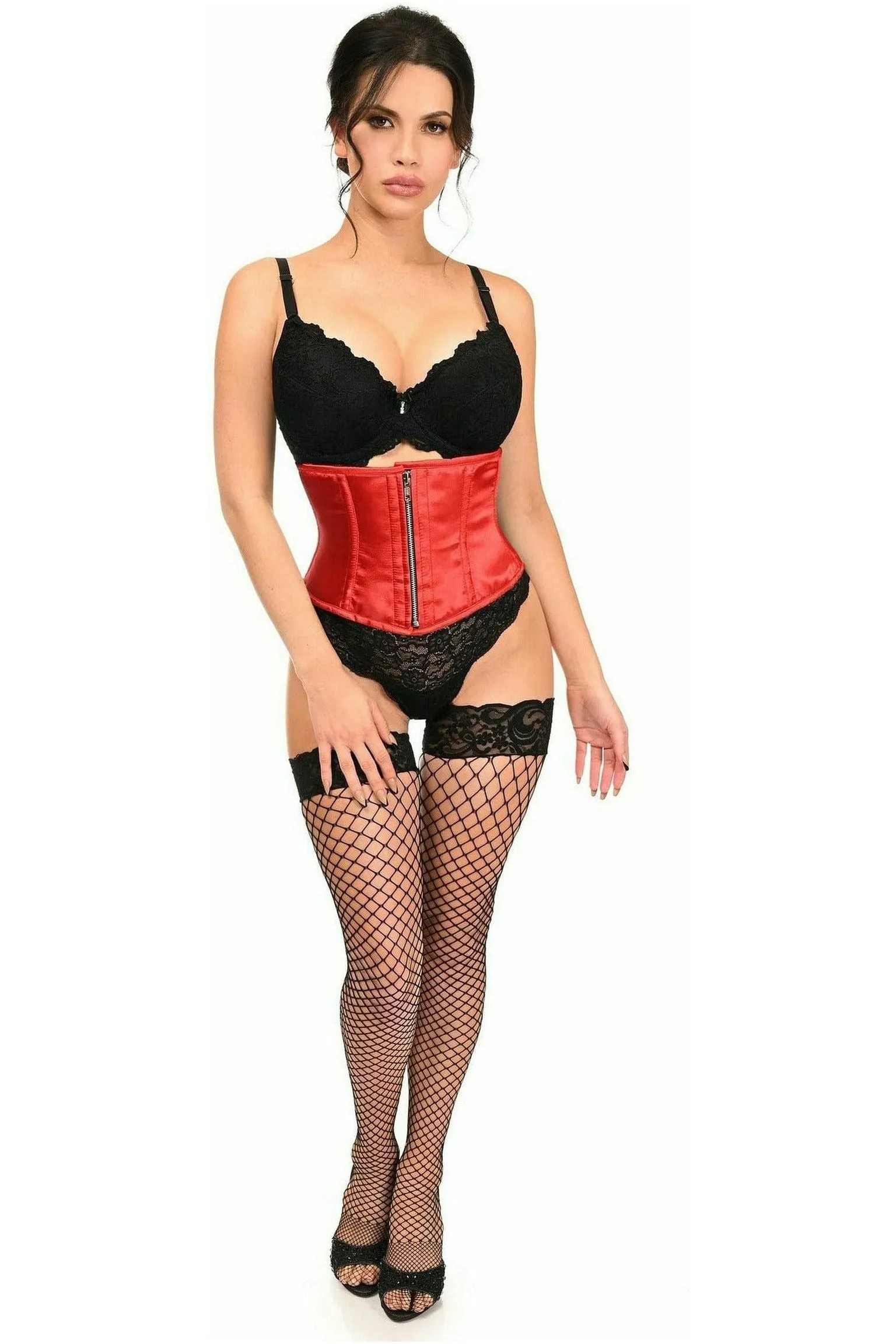 Top Drawer Red Satin Steel Boned Mini Cincher