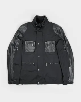 Versace 2-Layer Nylon   Leather Jacket 2000's