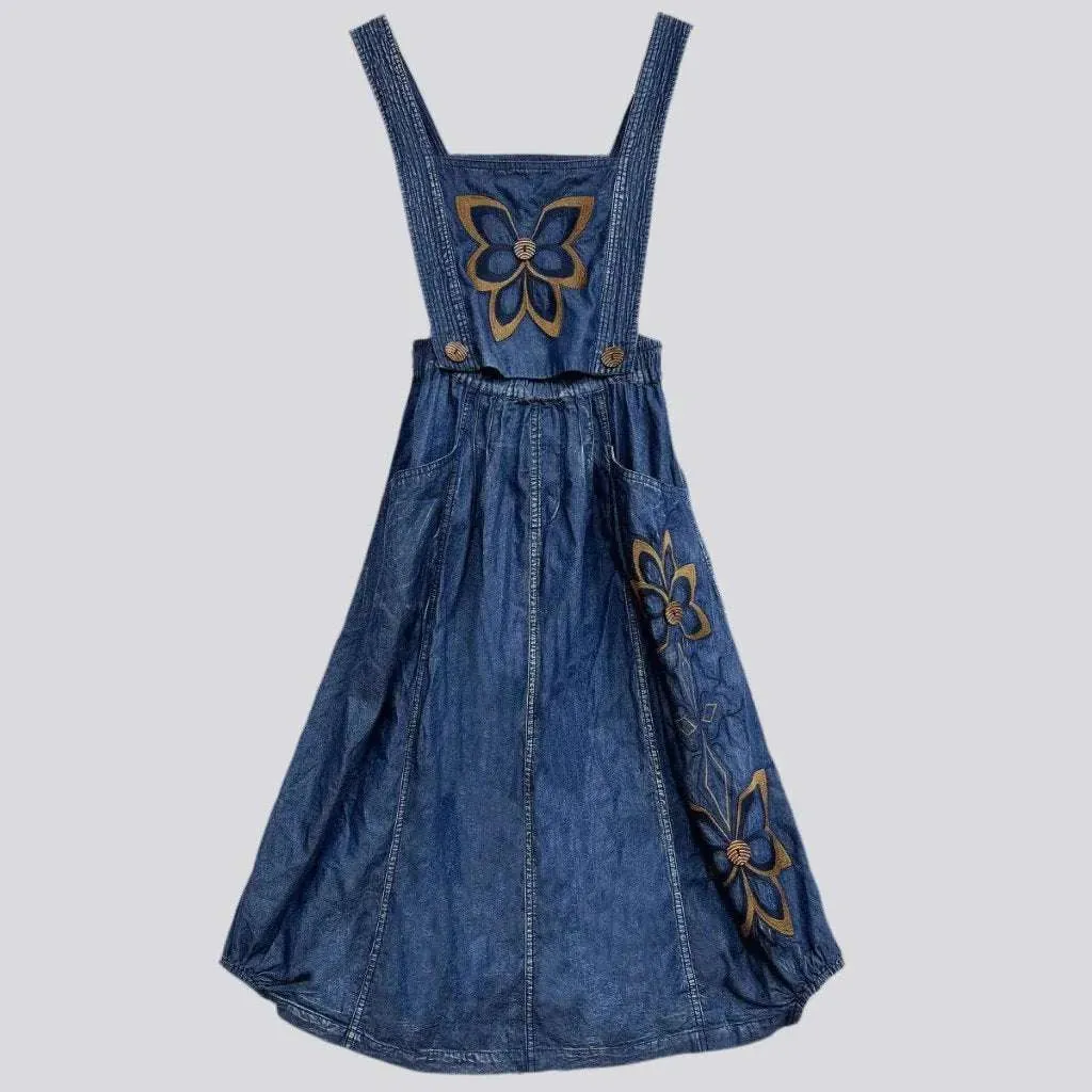 Vintage boho jean dress