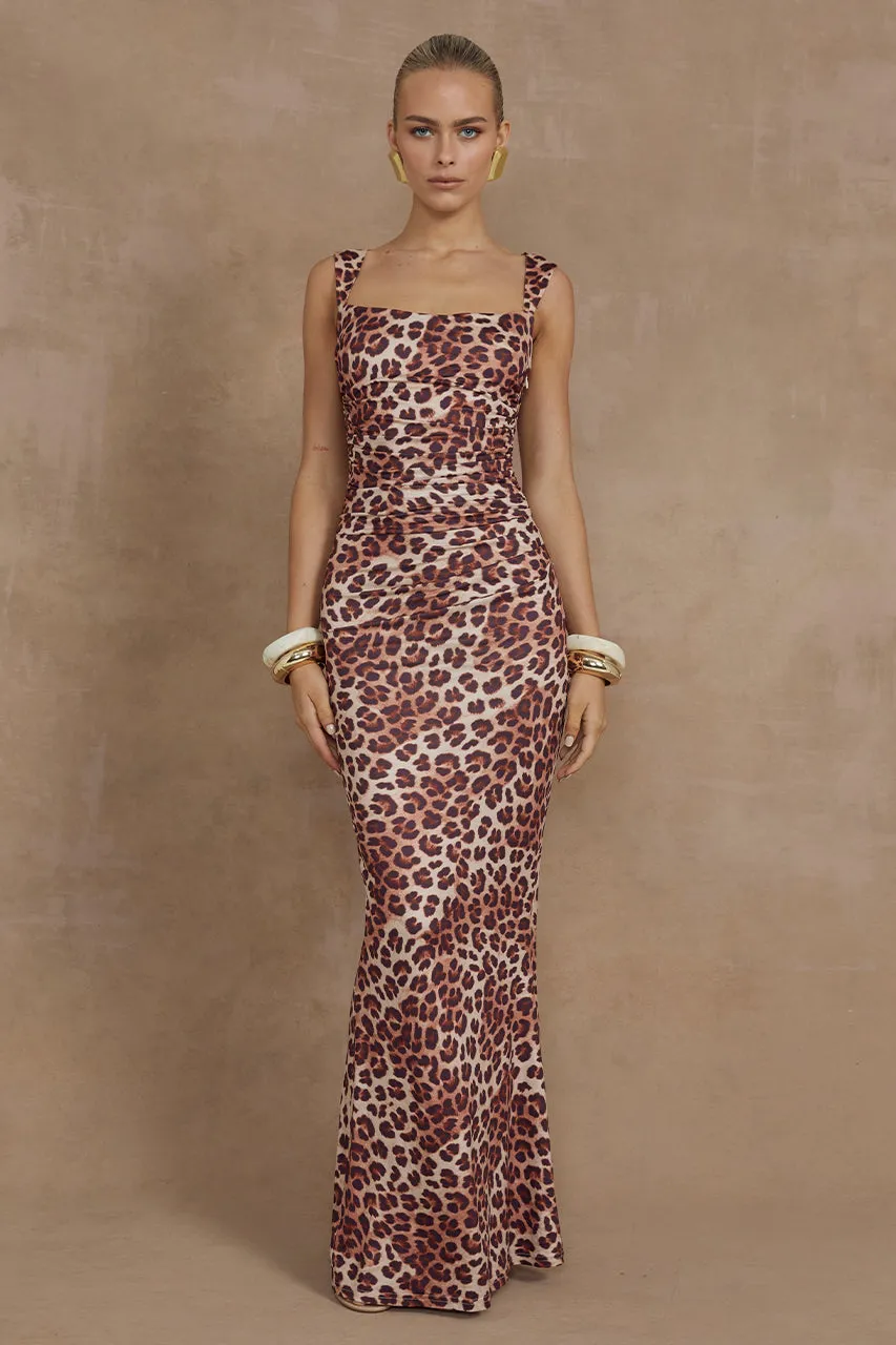 VIVIAN MAXI DRESS - LEOPARD PRINT