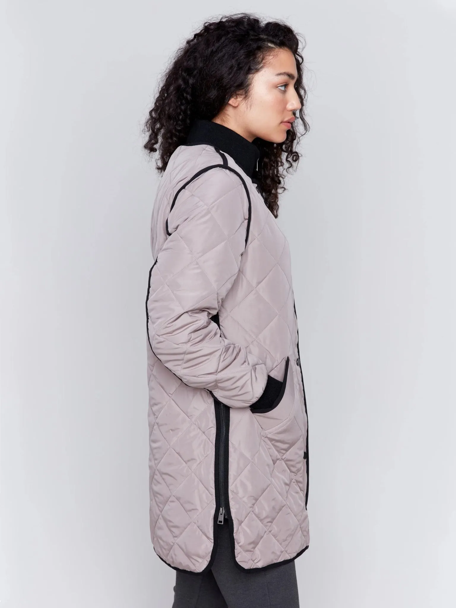 W LONG QUILTED PUFFER