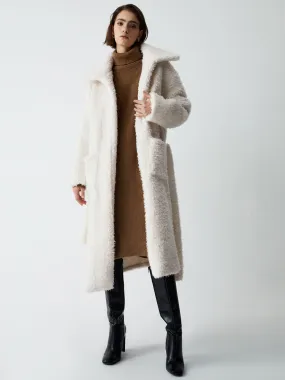 Warm Embrace Graceful Furry Trench Coat