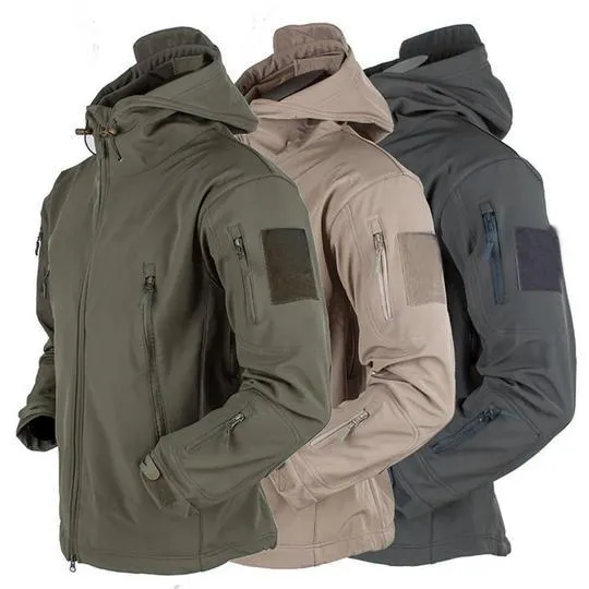 Windproof Hooded Jacket Soft Shell man