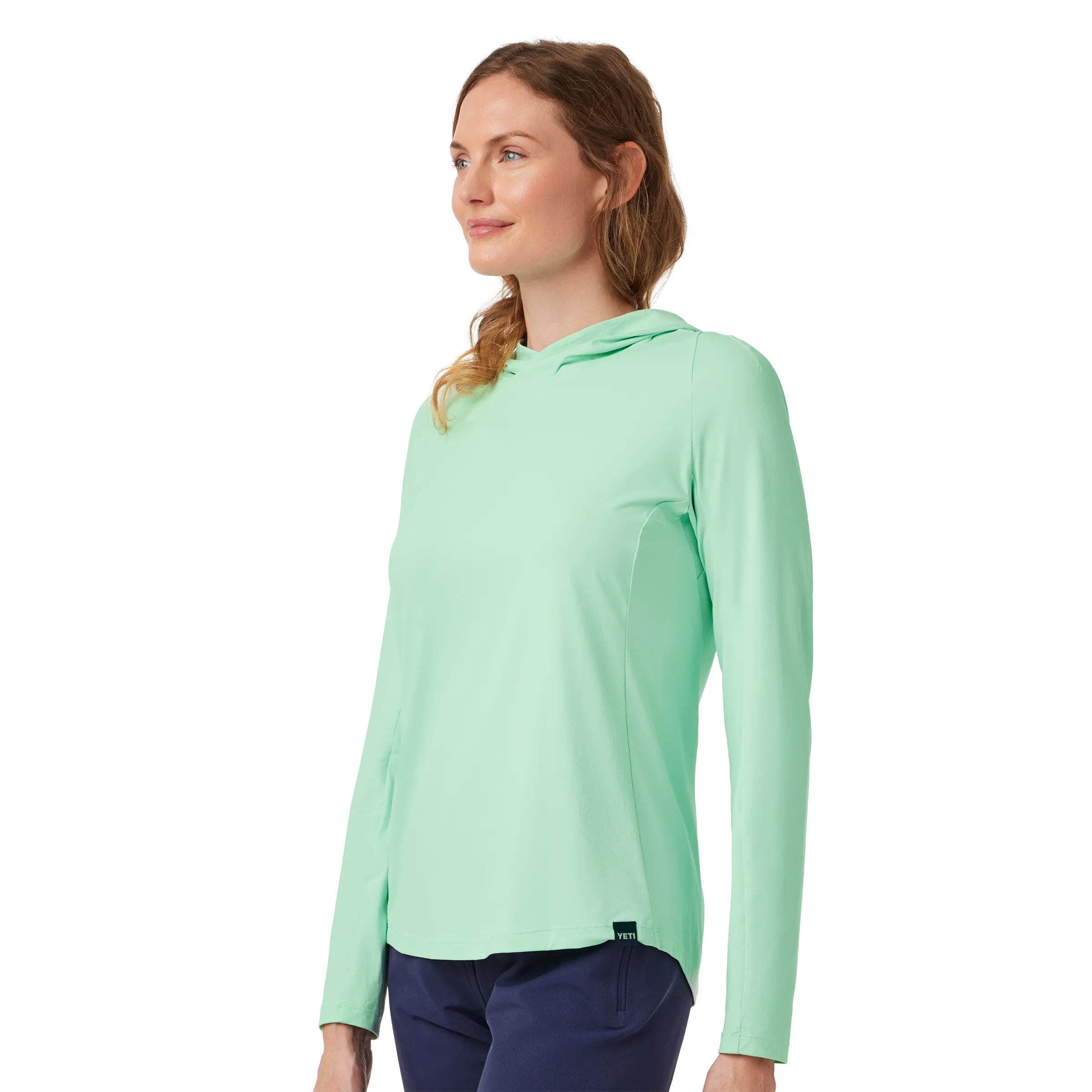 Women's Hooded Ultra Lighweight Sunshirt Ice Blue