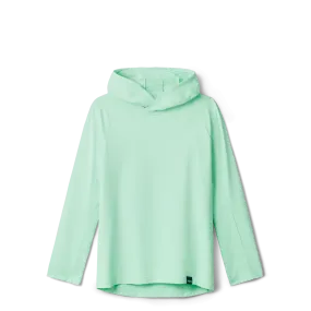 Women's Hooded Ultra Lighweight Sunshirt Ice Blue