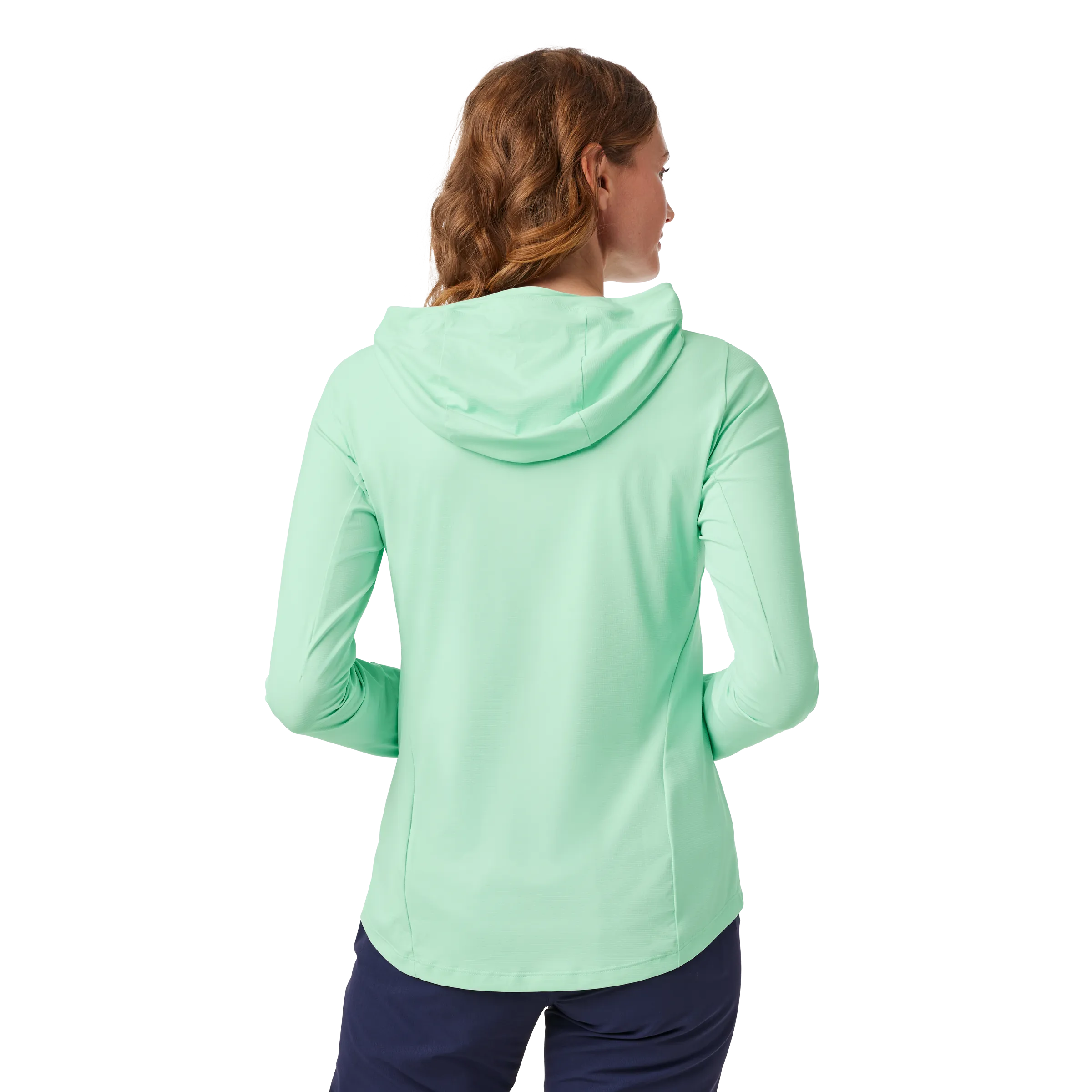 Women's Hooded Ultra Lighweight Sunshirt Ice Blue