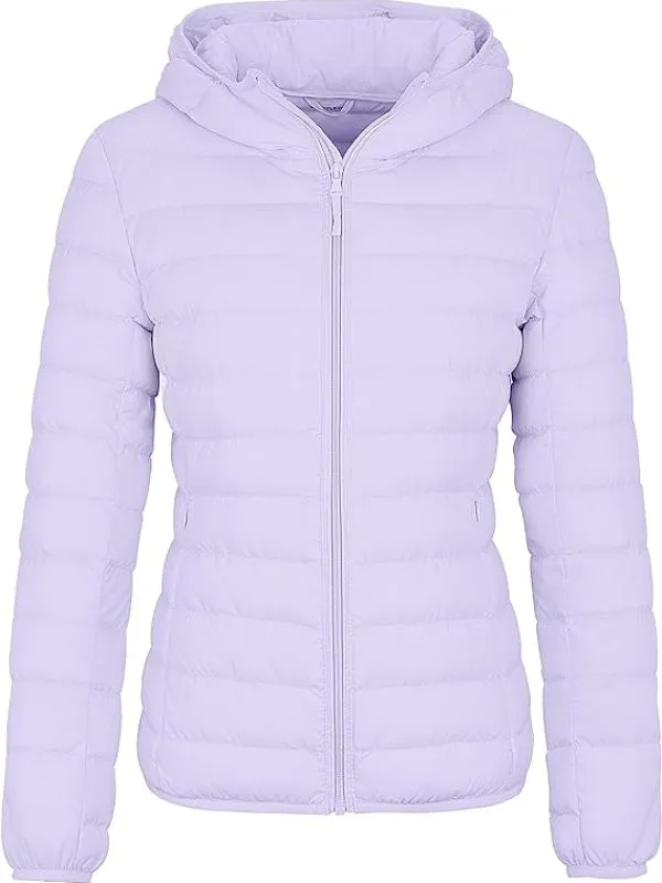 Women's Packable Down Jacket Ultra Lightweight Puffer Coat Short With Hood ThermoLite I