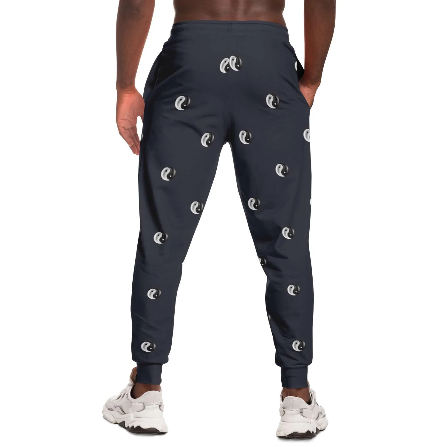 Yin Yang 3D Unisex Fleece Joggers in Charcoal