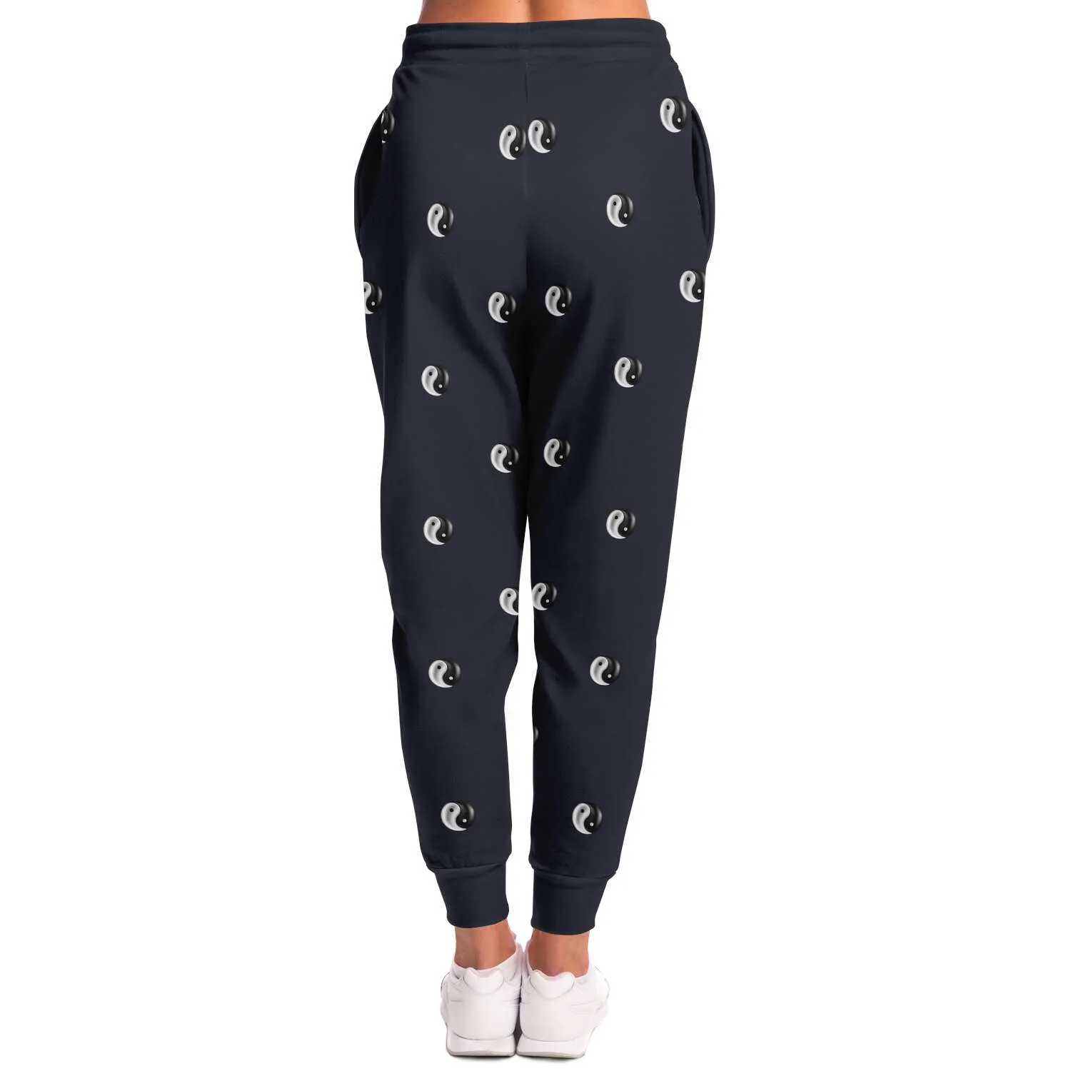 Yin Yang 3D Unisex Fleece Joggers in Charcoal