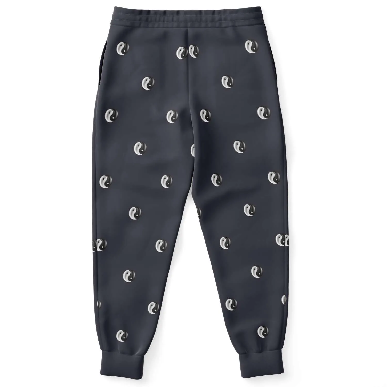 Yin Yang 3D Unisex Fleece Joggers in Charcoal