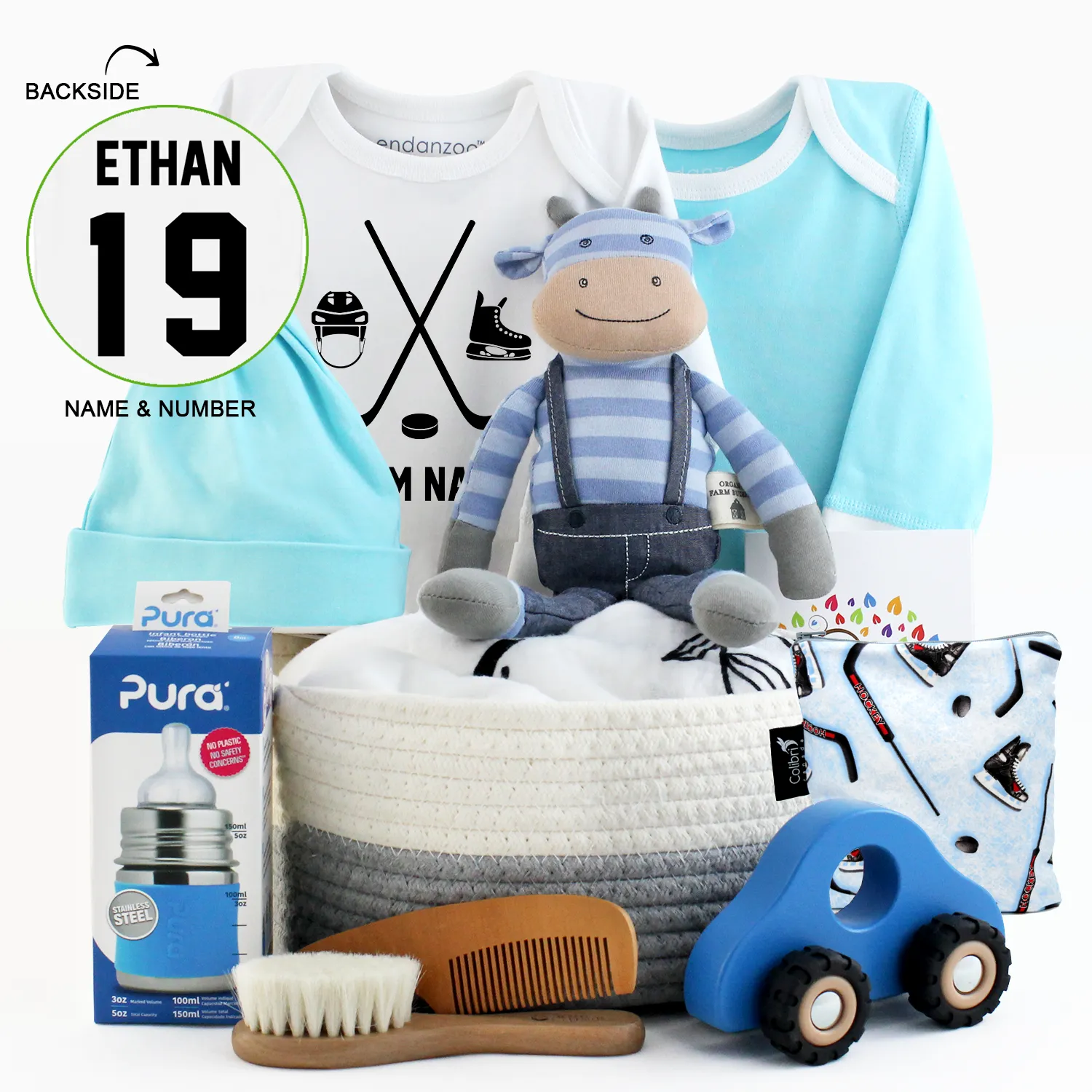 Zeronto Baby Boy Gift Basket - Future Hockey Star