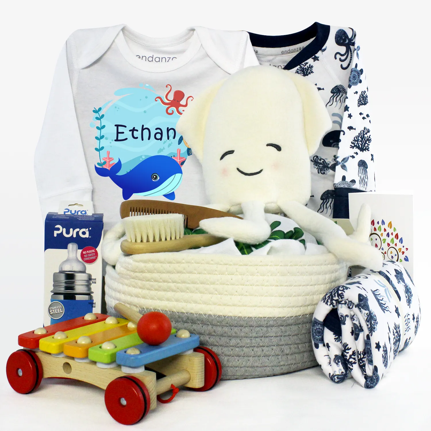 Zeronto Baby Boy Gift Basket - Melody Of The Deep Sea