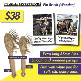 ZZZ #1 All Systems 35mm Pin Wooden Pet Brush (White Pad)